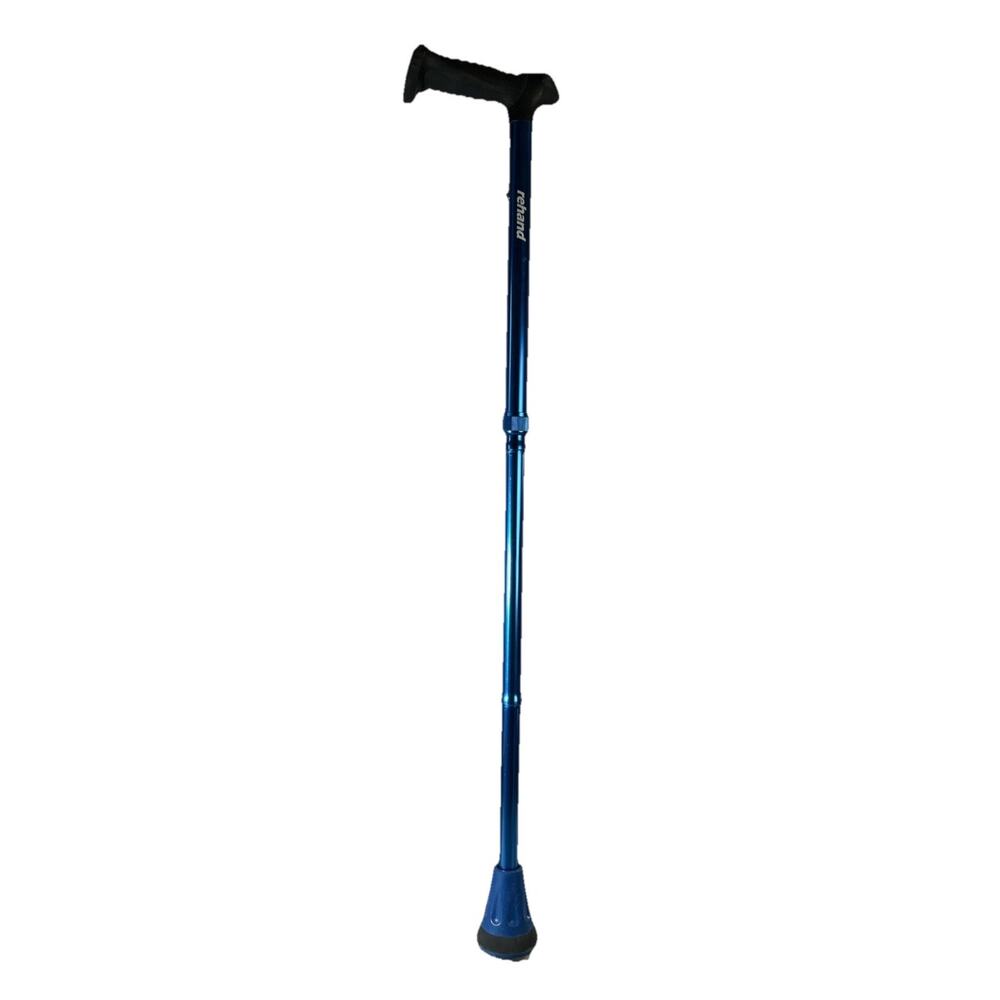REHAND adjustable Cane Rubber Grip Blue Metallic Runner Foot One Size Pre Owned